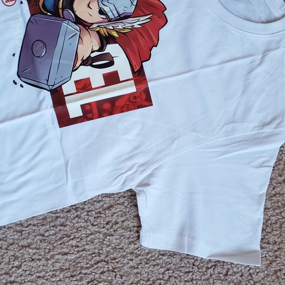 NWT Thor Marvel Tee Shirt - White Red Yellow Blue Gray Shirt - Picture 9 of 14